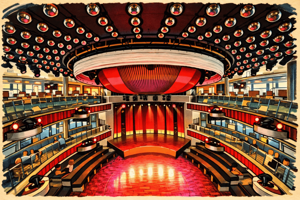 Hast du Angst, auf deiner Solo-Kreuzfahrt abends alleine ins Theater zu gehen? Erfahre, warum niemand guckt und wie du die Shows entspannt genießt.