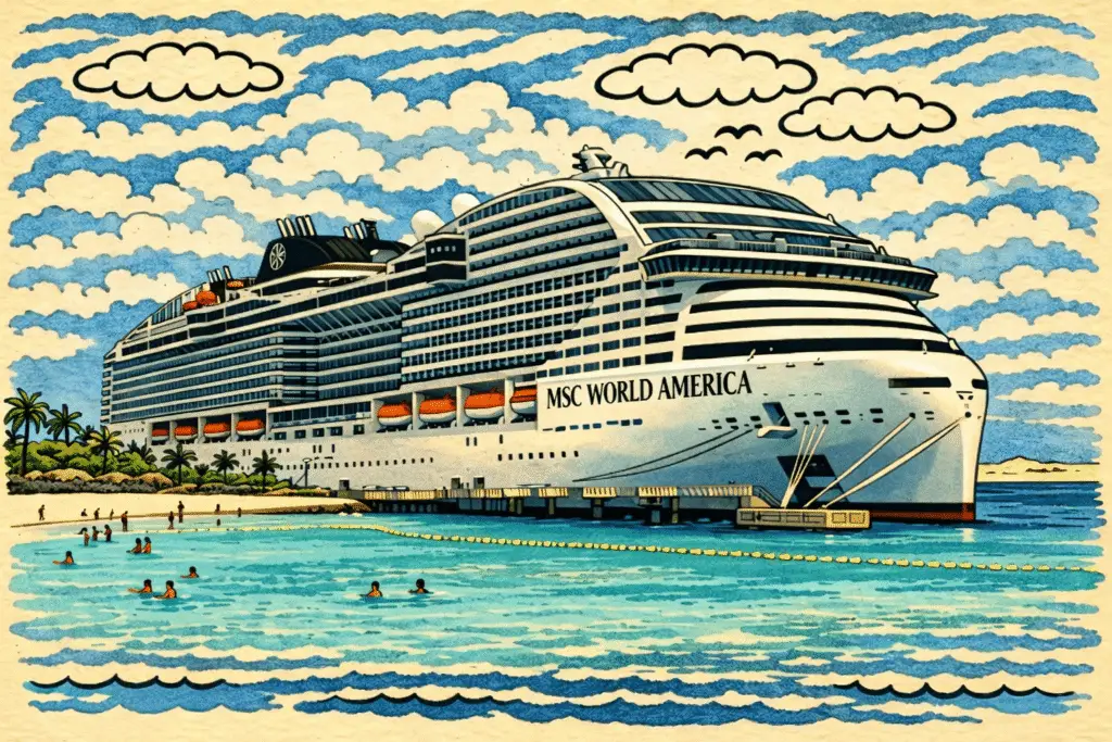 Alles über MSC World America Solo Kabinen ab Miami: Infinite Ocean View, Studios & Kosten. Lohnt sich die Karibik-Kreuzfahrt allein? Hier der Check.