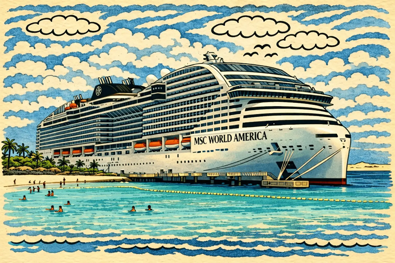 Alles über MSC World America Solo Kabinen ab Miami: Infinite Ocean View, Studios & Kosten. Lohnt sich die Karibik-Kreuzfahrt allein? Hier der Check.