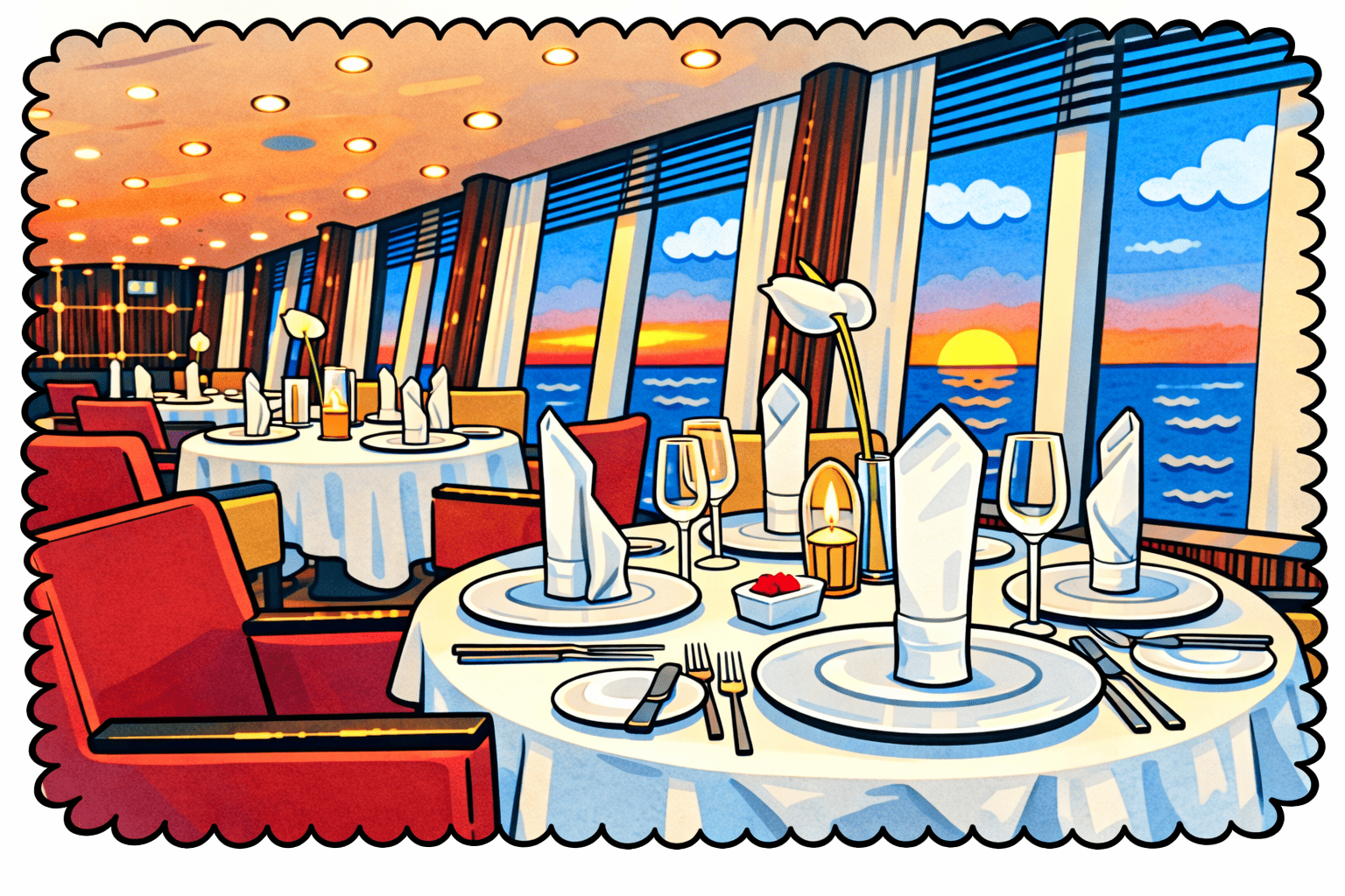 Wie reserviere ich bei AIDA im Rossini einen Tisch für nur eine Person