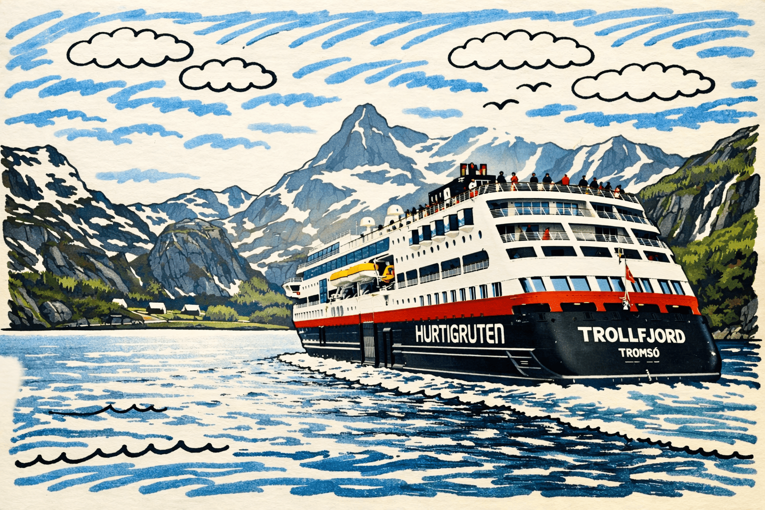 Entdecke, warum Hurtigruten für Alleinreisende ideal ist. Tipps zu Einzelkabinen, dem Konzept Natur statt Animation und authentischen Erlebnissen in Norwegen.