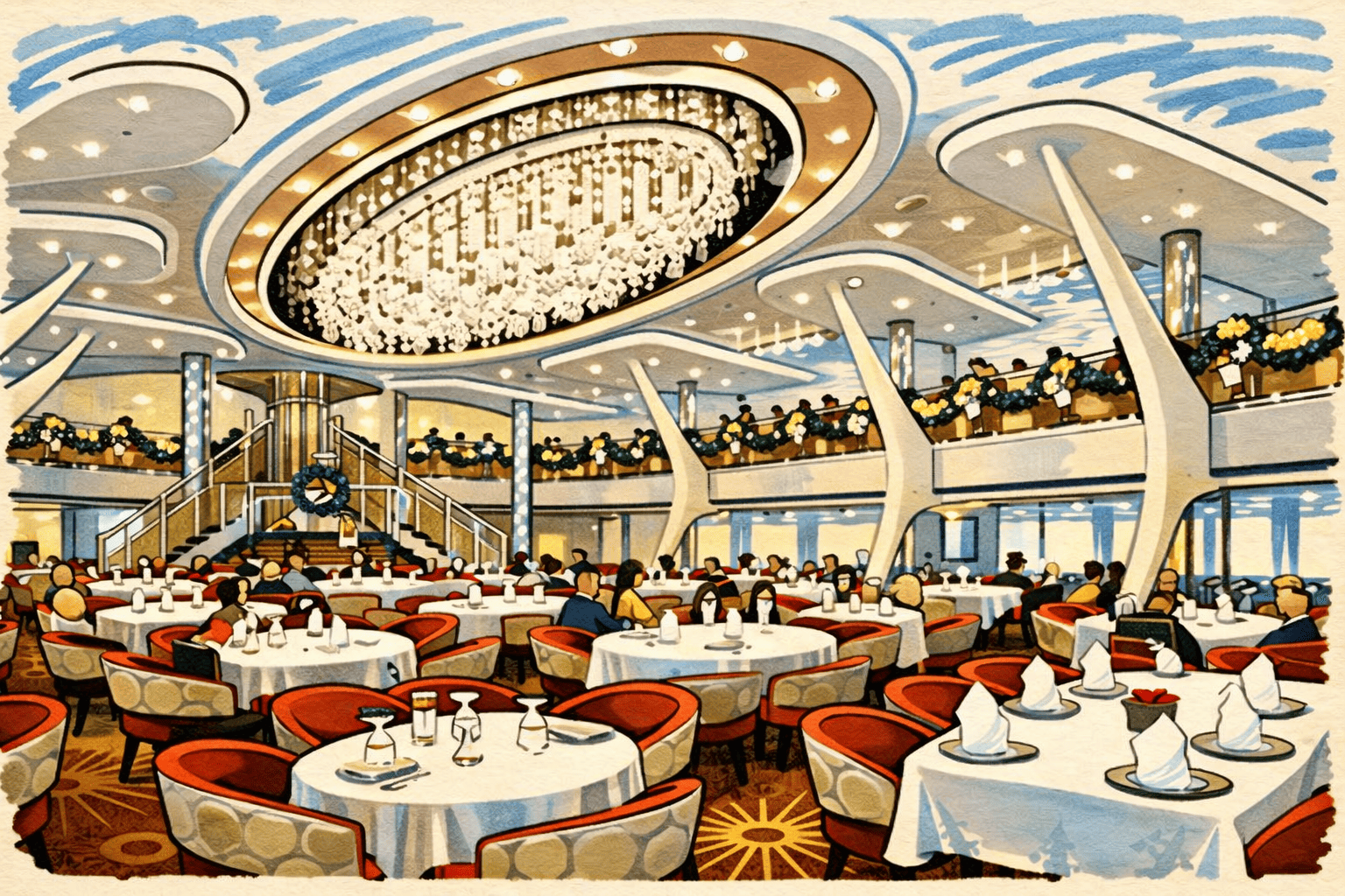 Angst vor dem Abendessen alleine an Bord? Erfahre, warum es nicht komisch ist, als Einziger am Tisch zu sitzen und wie du dein Solo-Dinner entspannt genießt.